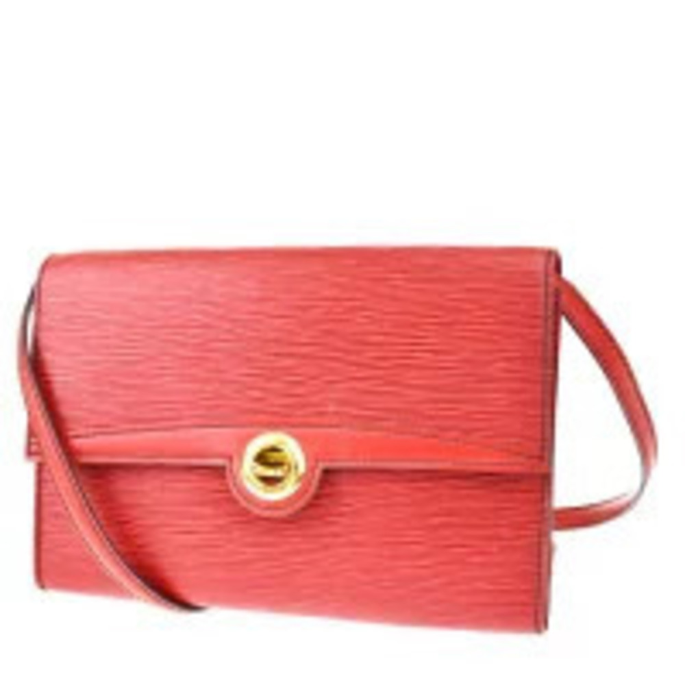 Louis Vuitton Arche Shoulder Bag Clutch Epi Castilian Red Leather